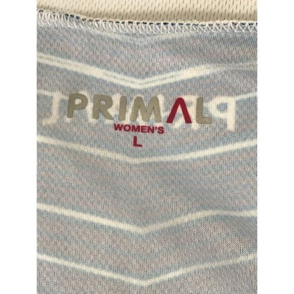 Primal Wear women's cycling bike jersey size large kismet blue striped NWT - Picture 9 of 11